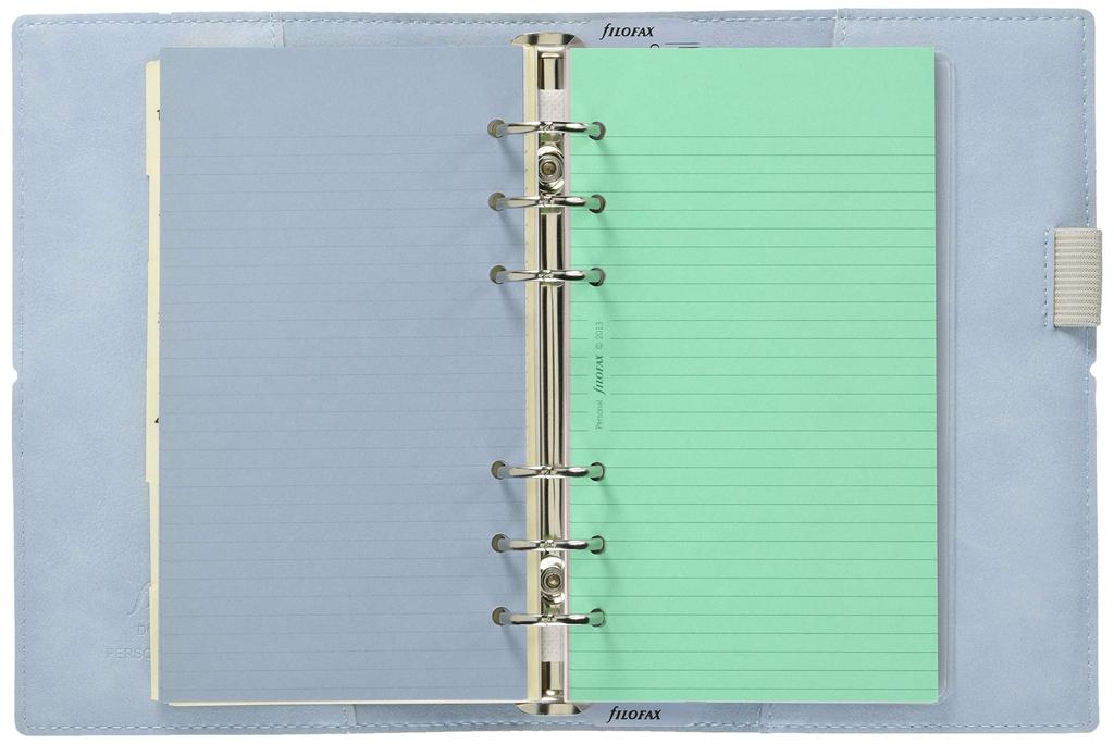 Filofax Domino Bible Size Planner, Pearl Blue, 022578 (Genuine Imported Product)