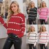 Women's Plus Size Heart Sweater - Autumn/Winter Fashion Pullover