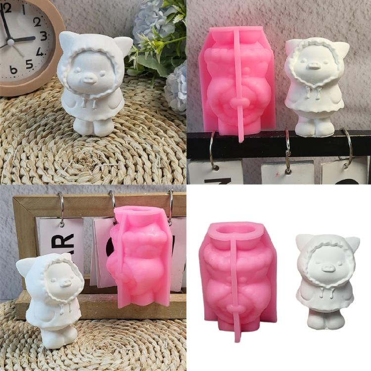 Silikonformen Cartoon Tierformen 3D Schwein Gipsformen Gießformen Ornamentformen Epoxidharzformen Bastelbedarf
