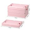 Portable Foldable Plastic Storage Box With Lid Household Hand Organizer Container Dorm Books Toys Sundries Storage Bin