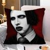 Rock Band M-Marilyn M-Manson Cushion Cover Pillowcase Upholstery Sofa Throw Pillow Home Decor Pillowcas