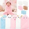 5Pcs Baby Bathrobe Infant Bath Towel Boy Girl Hoodies Soft and Absorbent Cartoon  Fleece Towel Blanket Newborn Kids
