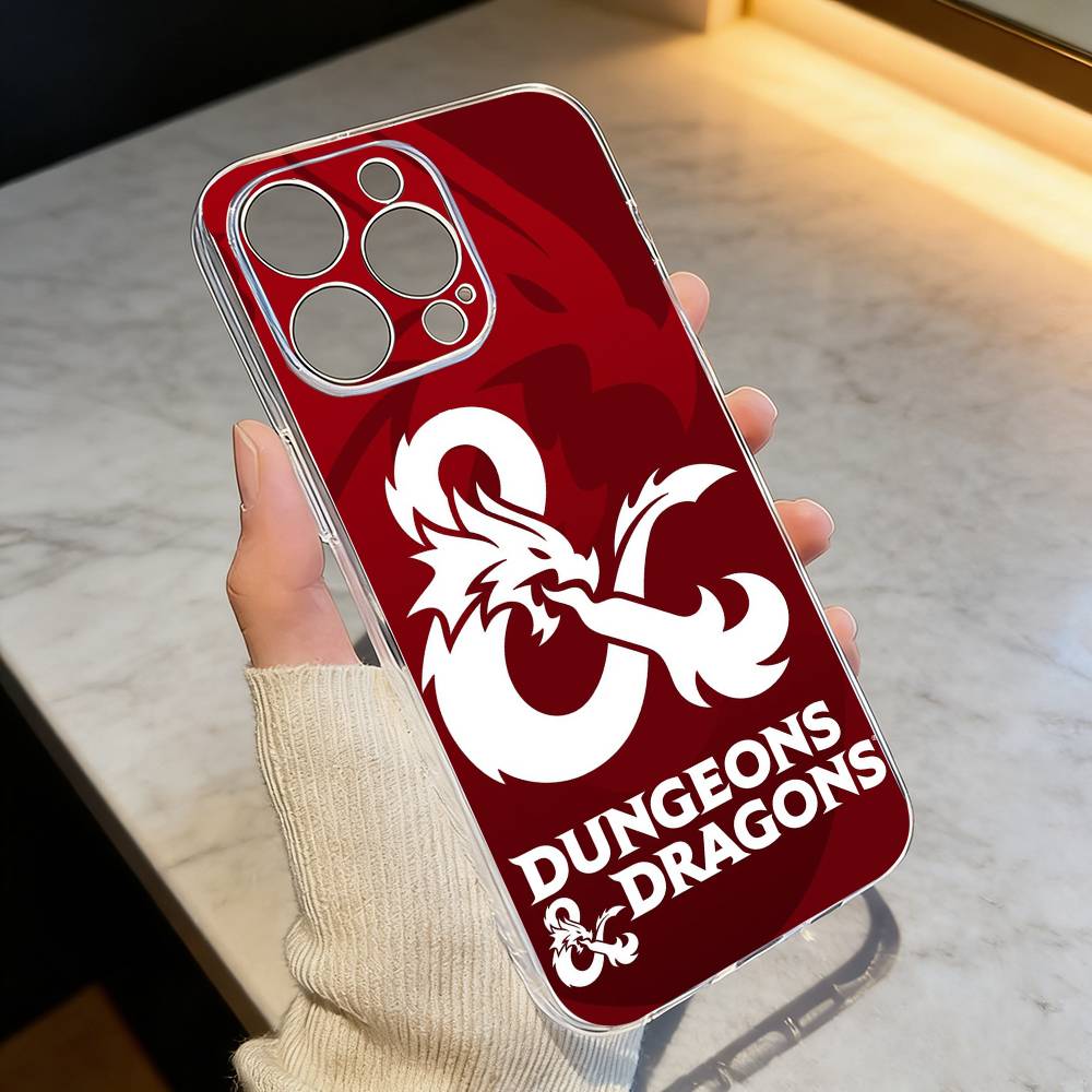 

D-dungeons and D-Dragons Phone Case Transparent Silicone Soft For iPhone 17 16 15 14 13 12 11 Mini Pro Max Plus iPhone17