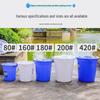 Heavy-Duty White Plastic Storage & Fermentation Bucket with Lid