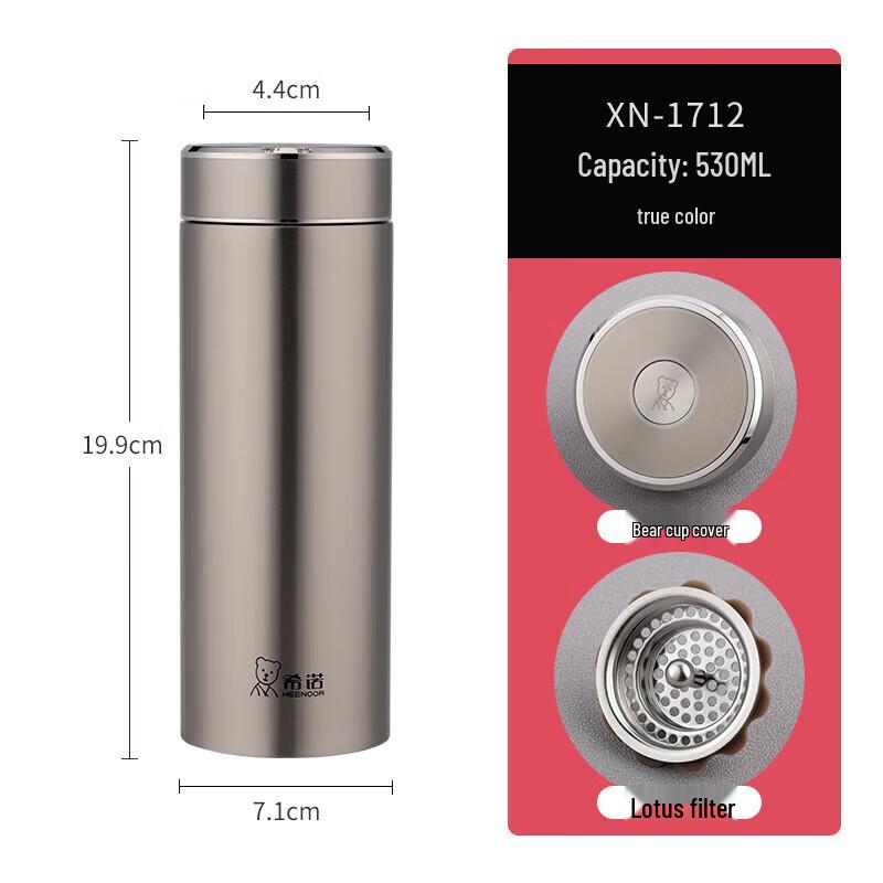Heenoor Stainless Steel Thermos Mug with Tea Infuser