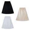 Satin Silk Safety Skirt Petticoat Thin Half Slips Dress Fashion Dress Underskirt Slips  Girls