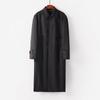 Men's Casual Long Trench Coat Spring Autumn Single Breasted British Vintage Windbreaker Coat
