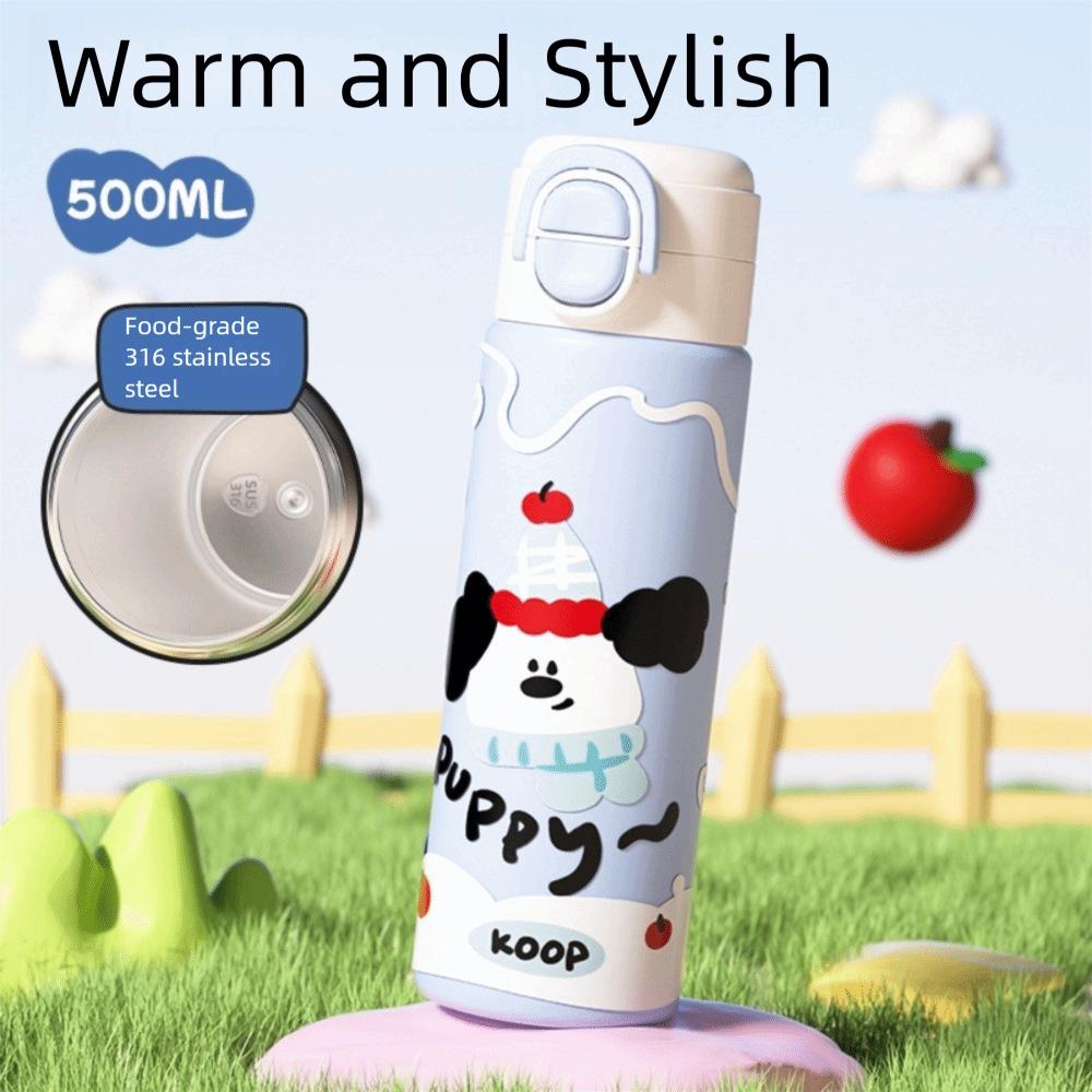 

Large Capacity Bounce Insulated Cup Double Drink Vacuum-insulated Bottle Water Bottle Accessories синий