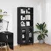 Highboard in Black Oak Look 69.5 x 34 x 180 cm