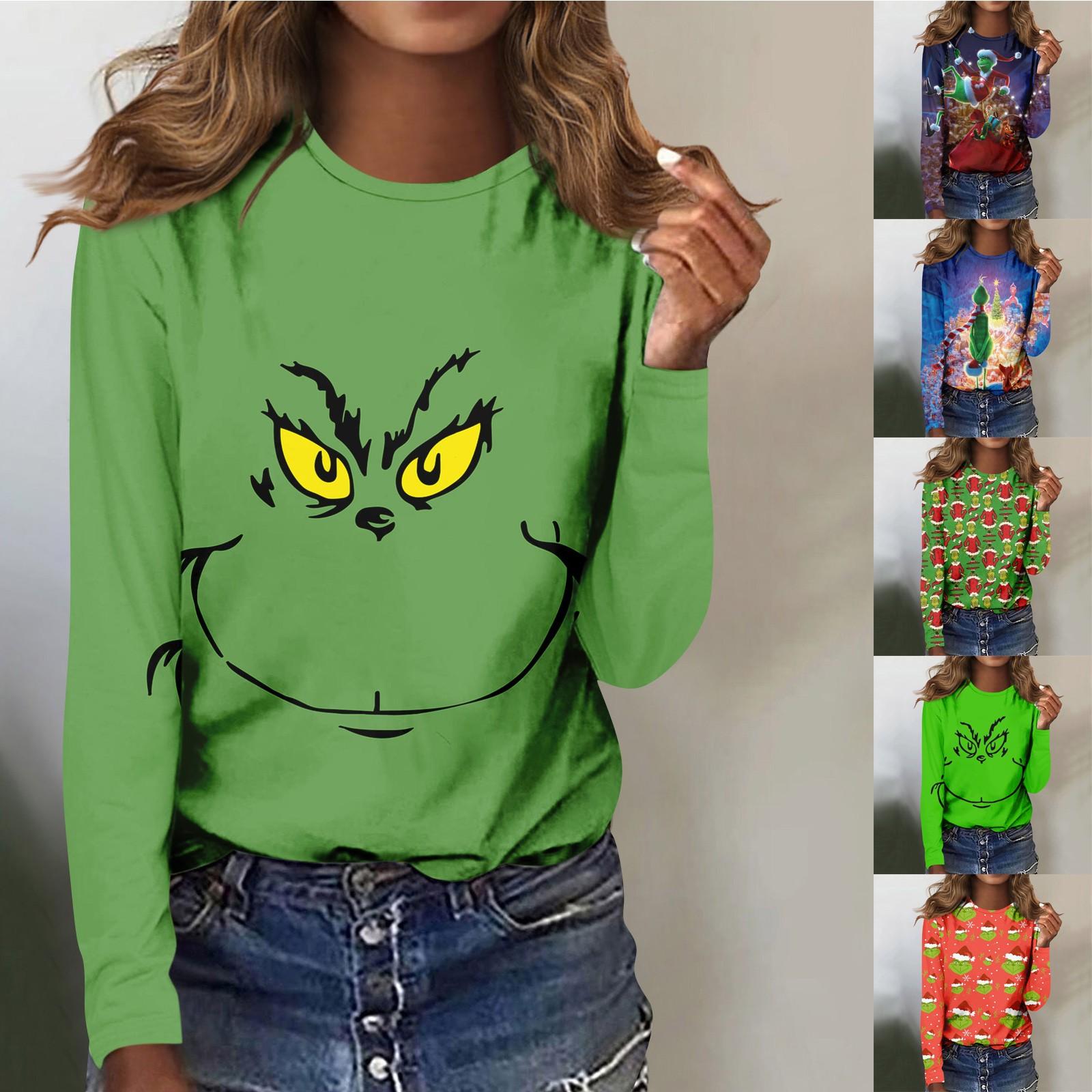 

Женская мода, повседневная блузка с длинным рукавом и круглым вырезом, пуловер с принтом