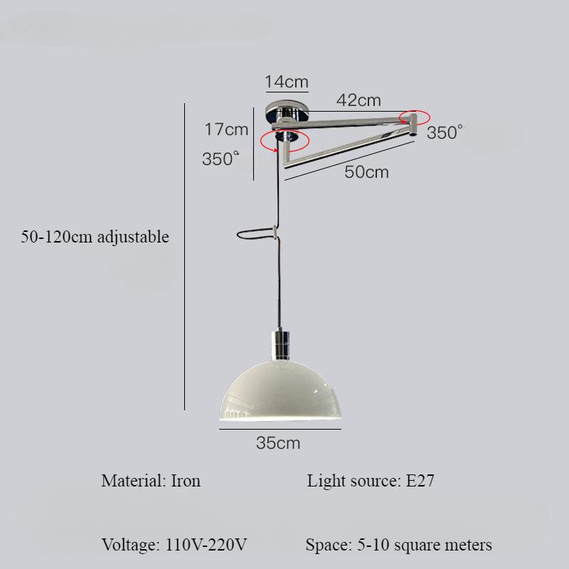 Displacement Expansion Restaurant Pendant Lamp Bauhaus Living Room Bedroom Board Chandeliers Nordic Modern Home Decor LED Lights