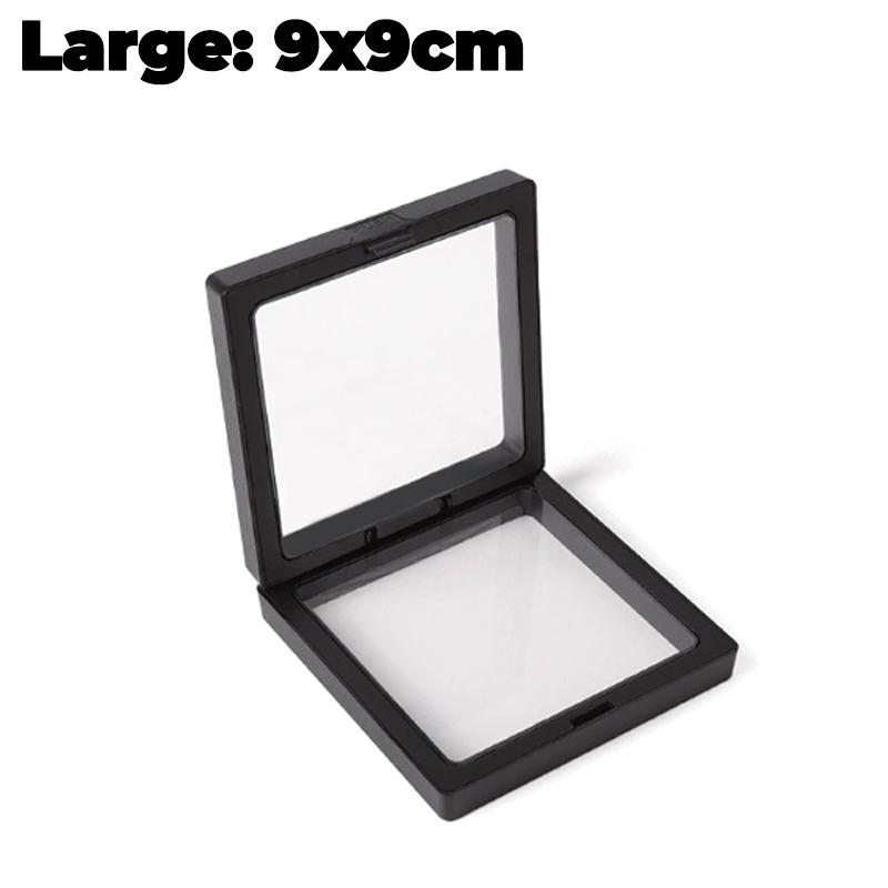 Transparent Floating Display Box Plastic Film Jewelry Packaging Box Jewelry Ring Necklace Collectible Earring Pin Organizer