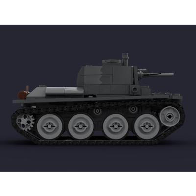 Military Building Block Lt-38 Light Tank Model, Compatible With Small Particle Assembly Building Block Toy Children