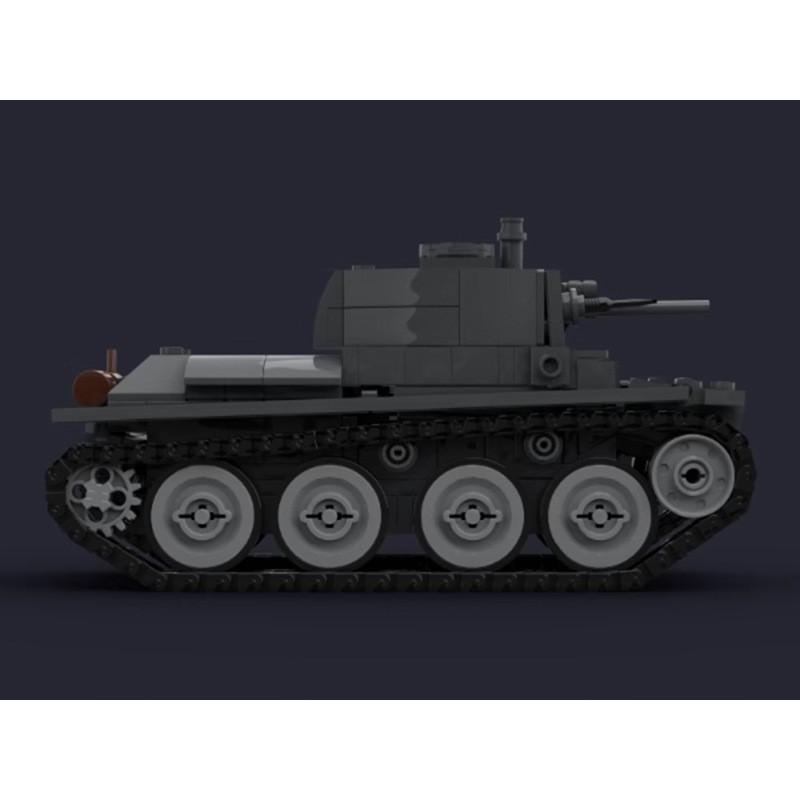 Classical WW2 Germany Military Weapon LT-38 Light Tank Classical Vehicles Model Building Blocks Kits Bricks Kids Toy Adult Gifts