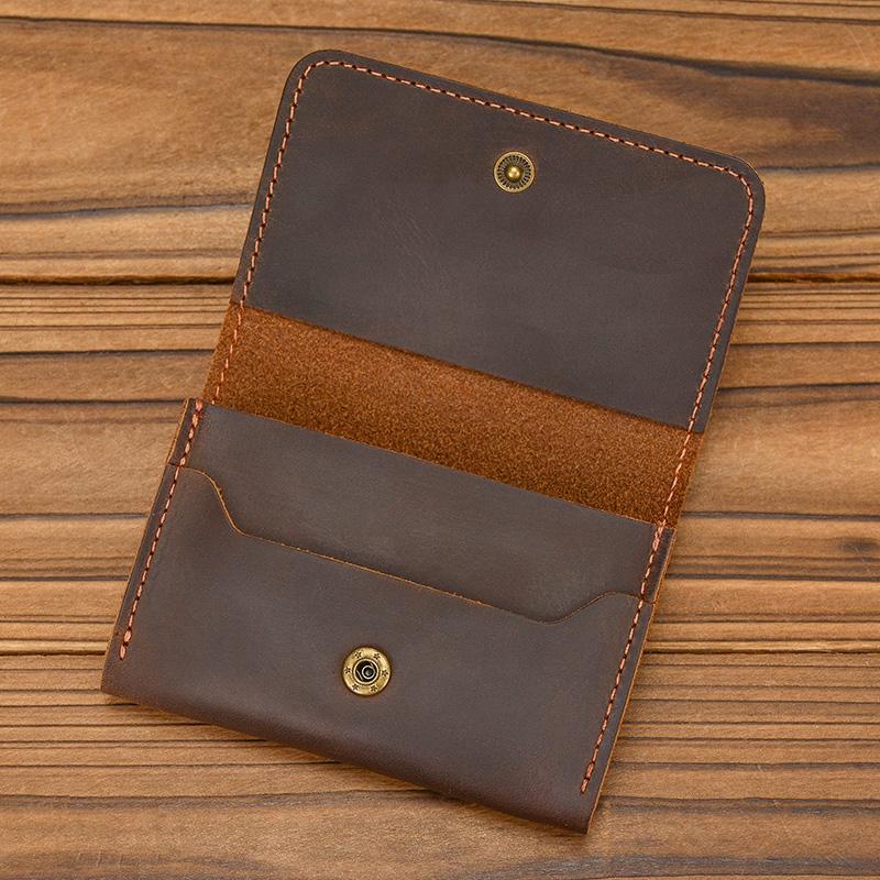New Style Men Women Leather Coin Purse Clip Wallet For Cards Coins Real Cowhide Men's Small Purse Card Holder Clip Purse Wallets