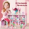 DIY Princess Castle Dollhouse with Lights for Girls' Pretend Play