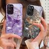 Broken Diamond Phoenix For Samsung Galaxy Note 8 9 10 PRO 20 Ultra A01 02 03 Core 04E 4G 12 13 5G Tempering Glass Phone Case
