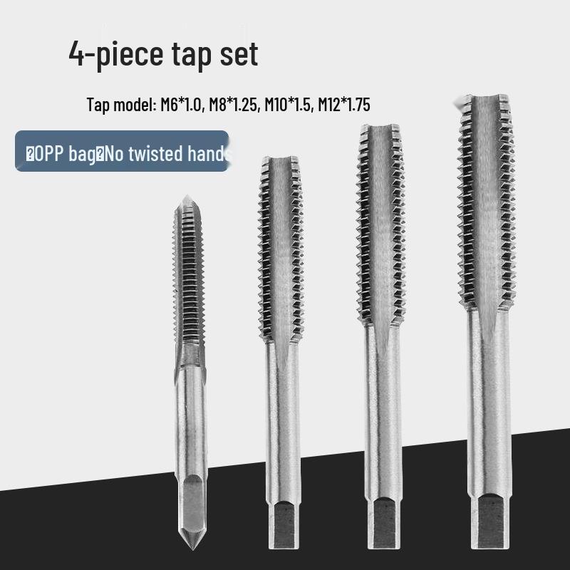 Manual Tap and Die Set: Tapping Drill Bits & Wrench Kit M3-M30