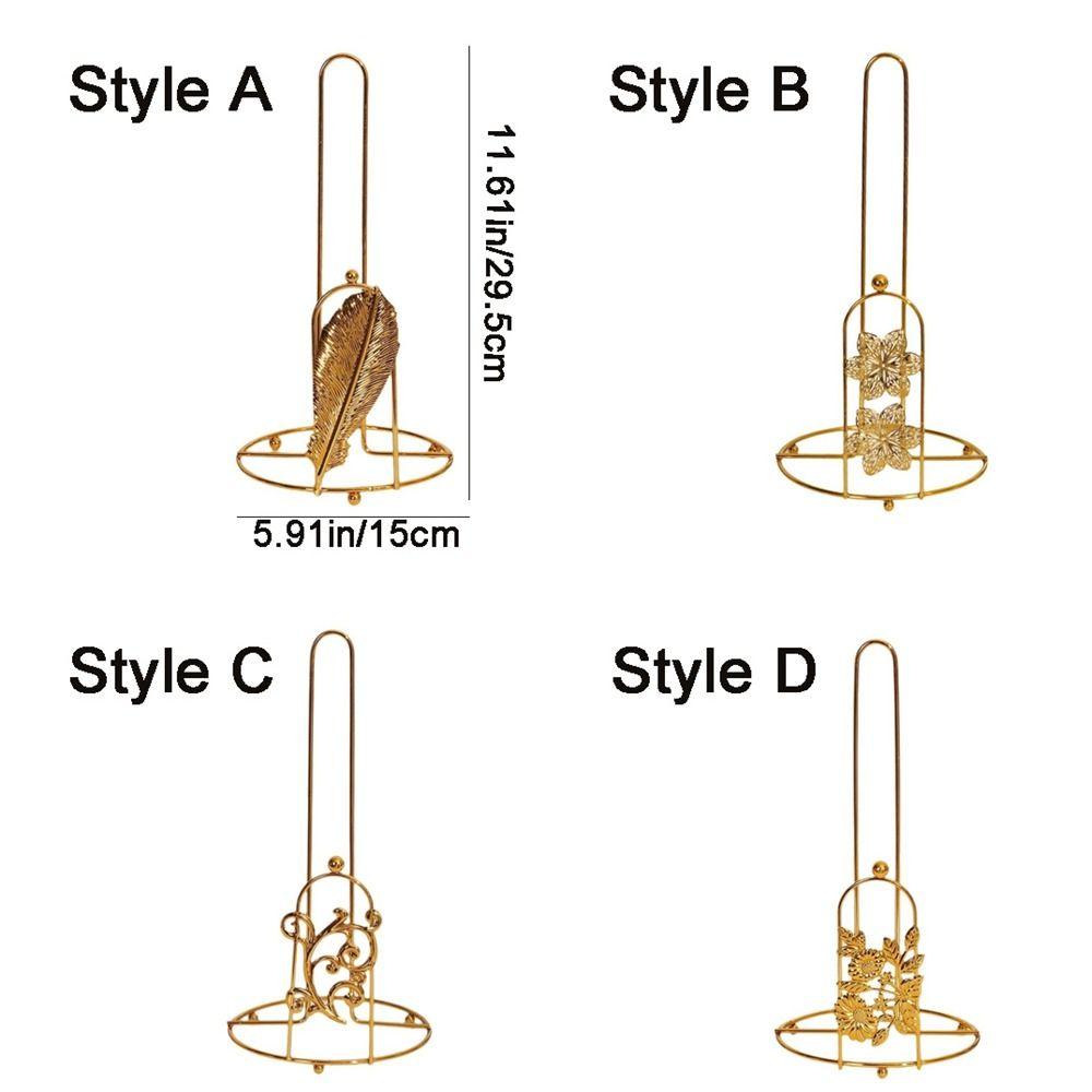 Gold Roll Paper Towel Holder Free Standing Vertical Paper Shelf Vertical Napkins Rack  Dining Table