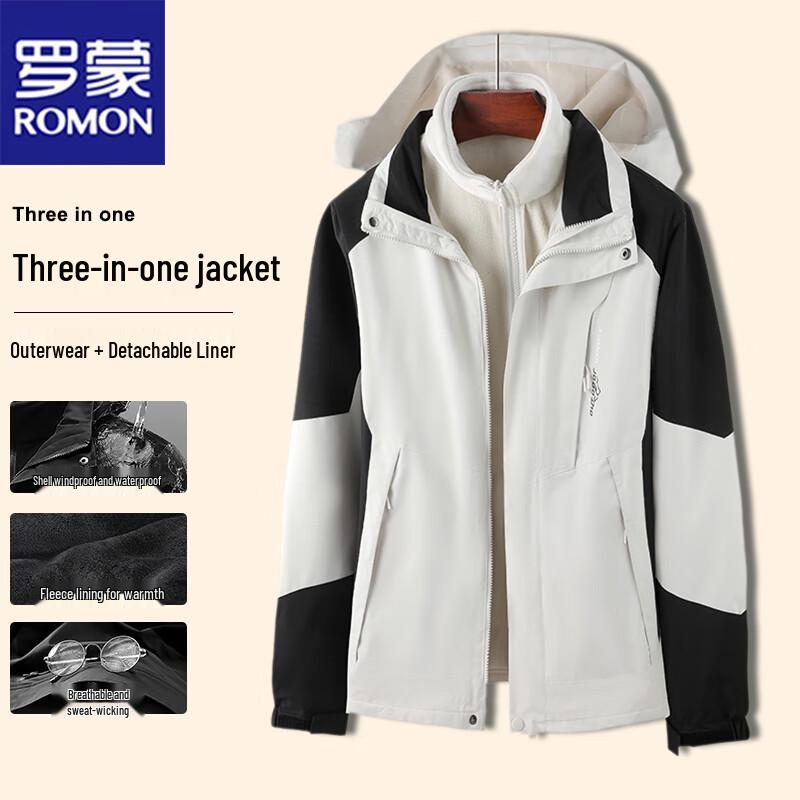 

ROMON Men s 3-in-1 Outdoor Mountaineering Jacket 4XL