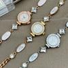 1pc Trendy Letter Chain Women's Bracelet WristchWatch Adjustable Fashion Female Elegant Quartz Watch