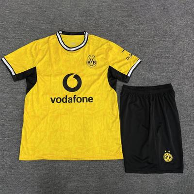 Dortmund Home Quick-Dry Football Kit: Men's & Kids' Jersey Set