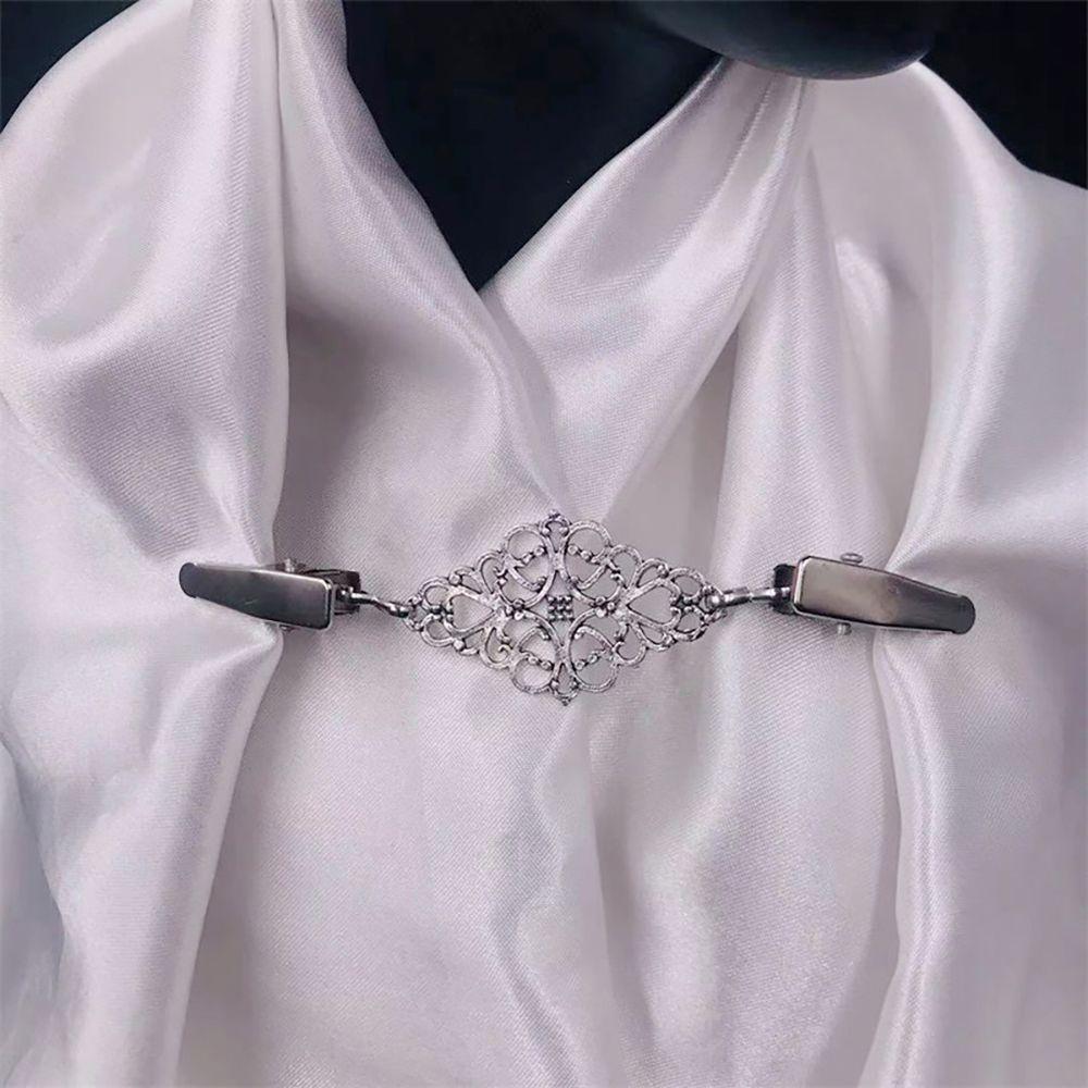 Practical Fashion Women Dress Decor Alloy Material Retro Clothing Clip Fasteners for Clothes Cardigan Clamps Clamps for Fabric