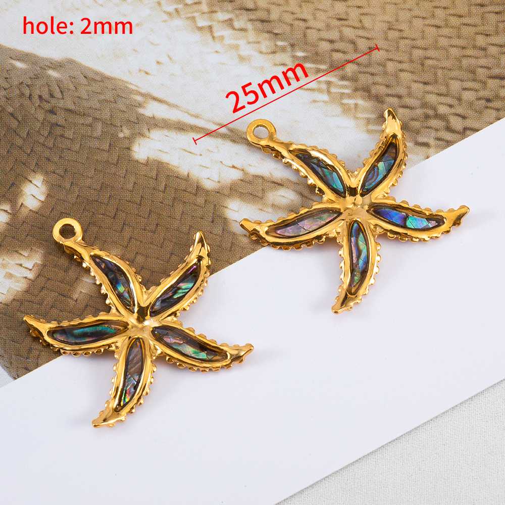 2pcs Stainless Steel Blue Enamel Marine Anklet Charms Bohemia Pendant Base for DIY Earrings Necklaces Vacation Jewelry Findings