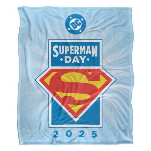 SUPERMAN Superman Day 2025 Silky Logo Supersoft Blanket