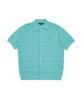 MARK GONZALES Crochet Short Sleeve Knit Cardigan - Teal Blue