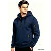 Men's Half-Zip Multi-Pocket Ribbon Hoodie, European Size