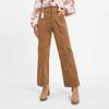 Spring Summer Women's Corduroy Straight Leg Pants, Solid Color Casual Versatile Long Trousers