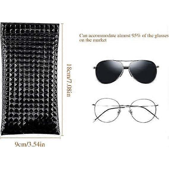 2 Fashion Glasses Case Soft,PU Leather Sunglasses Reading Glasses Pouch with Snap Closure Spectacles Bag