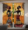 2pcs Women'S Curtains for Home Decoration, Rod Pocket Window Covering Bedroom Office Kitchen Living Room And Study