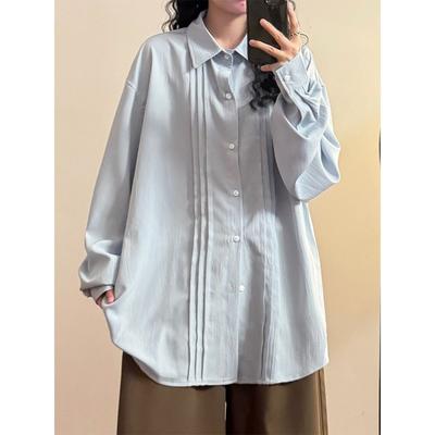 French Retro Long-sleeved Loose Casual and Versatile Shirt Top