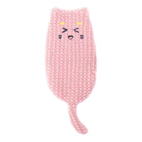 Crinkle Sound Cat Toy Cute Cat Shape Kitten Kicker Toy Interactive Plush Cat Kicker Toy Relieves Boredom for Indoor Cats Entertainment Promotes Kitty розовый