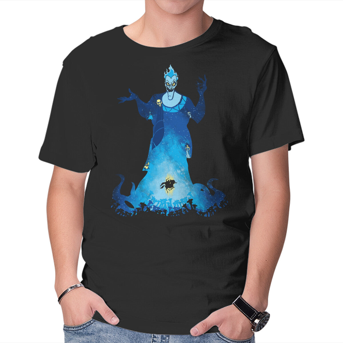 Unisex Crew Neck T-Shirt Underworld God Graphic Short Sleeve Casual Tee M