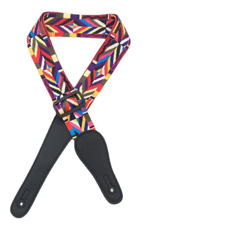 Ethnic Style Widened Polyester Guitar Strap for Electric Guitars