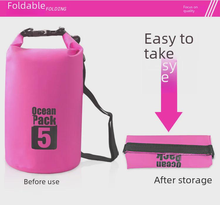 Wasserdichte PVC-Beuteltasche: Outdoor-Strand-, Drift- und Schwimmrucksack