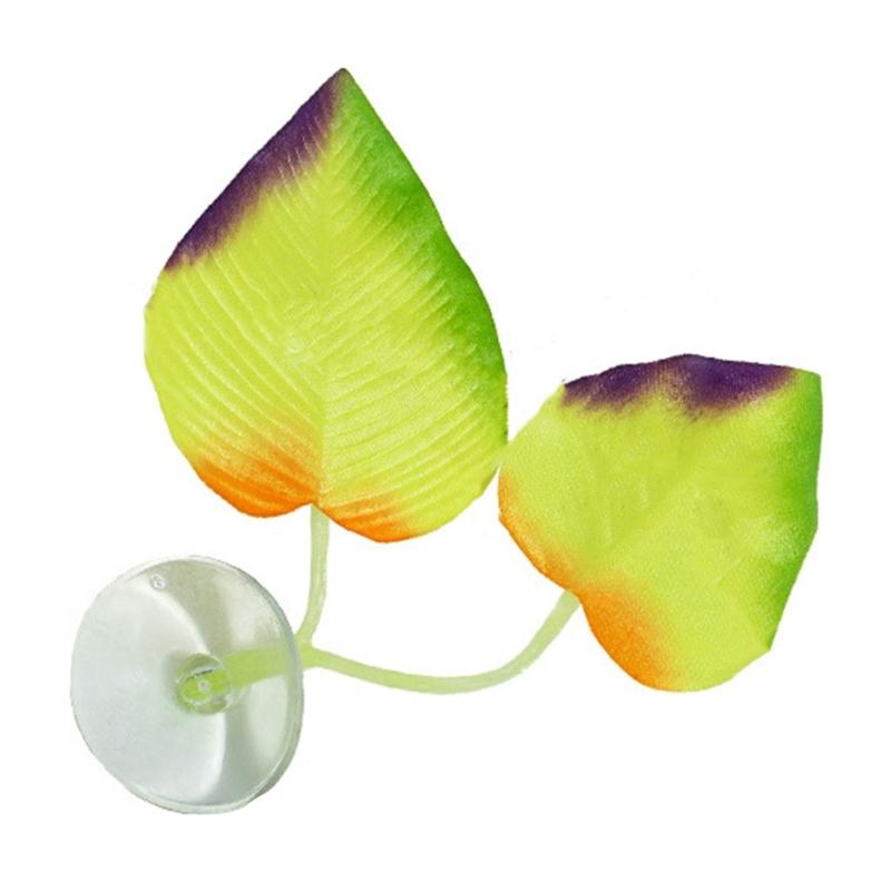 3Pcs Water Plant Leaves for Fish Tanks Aquarium Decorations Beautiful Appearance Artificial Plant Leaves Multicolored