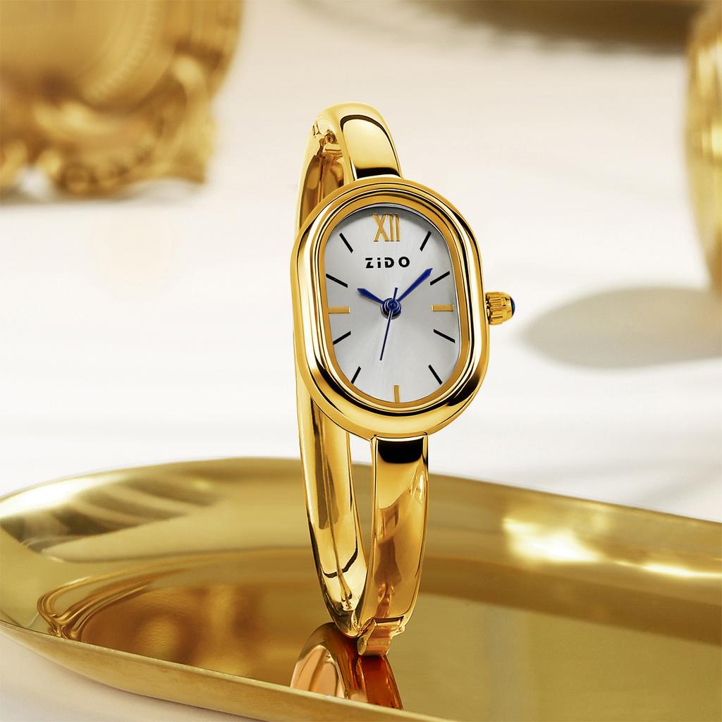 Women's Oval Vintage Quartz Analog Watch Bracelet Wristwatch