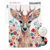 Pearl Painting DIY Kit Colorful Deer Flowers Frameless Sparkling Bead Art Canvas Creative Home Decor Craft for Beginners