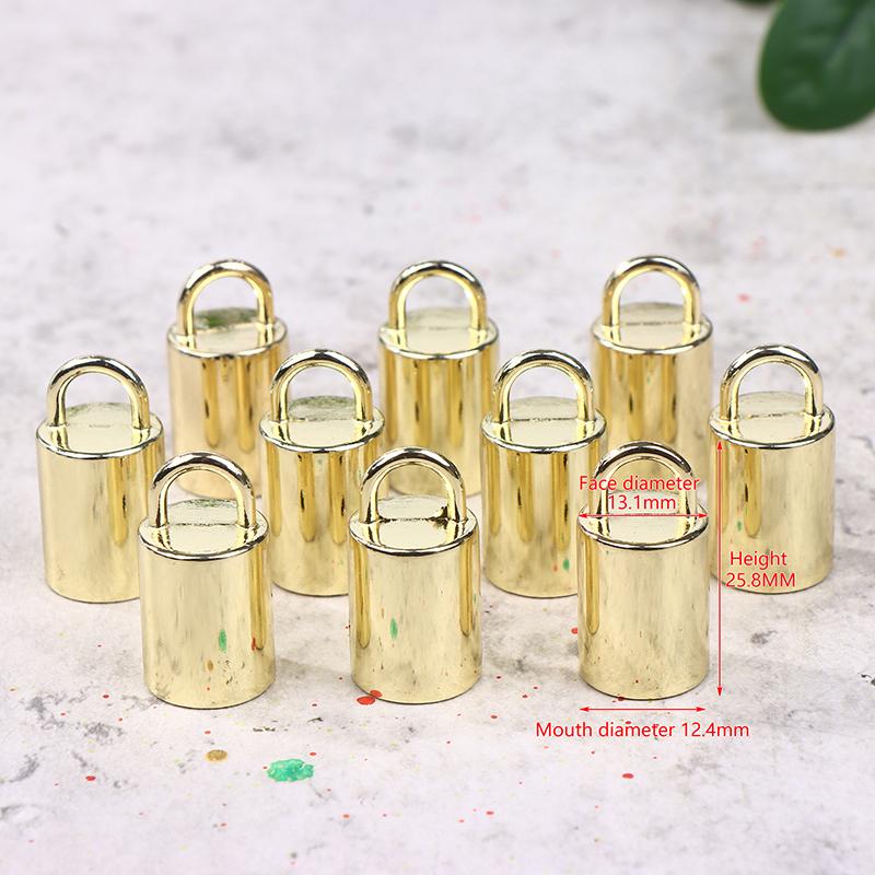 10 Stück 12/14 mm Metallschnallen Taschenriemen Quaste Kappe Quastenschnur Schnurstopper Verschlüsse DIY Hardware Zubehör