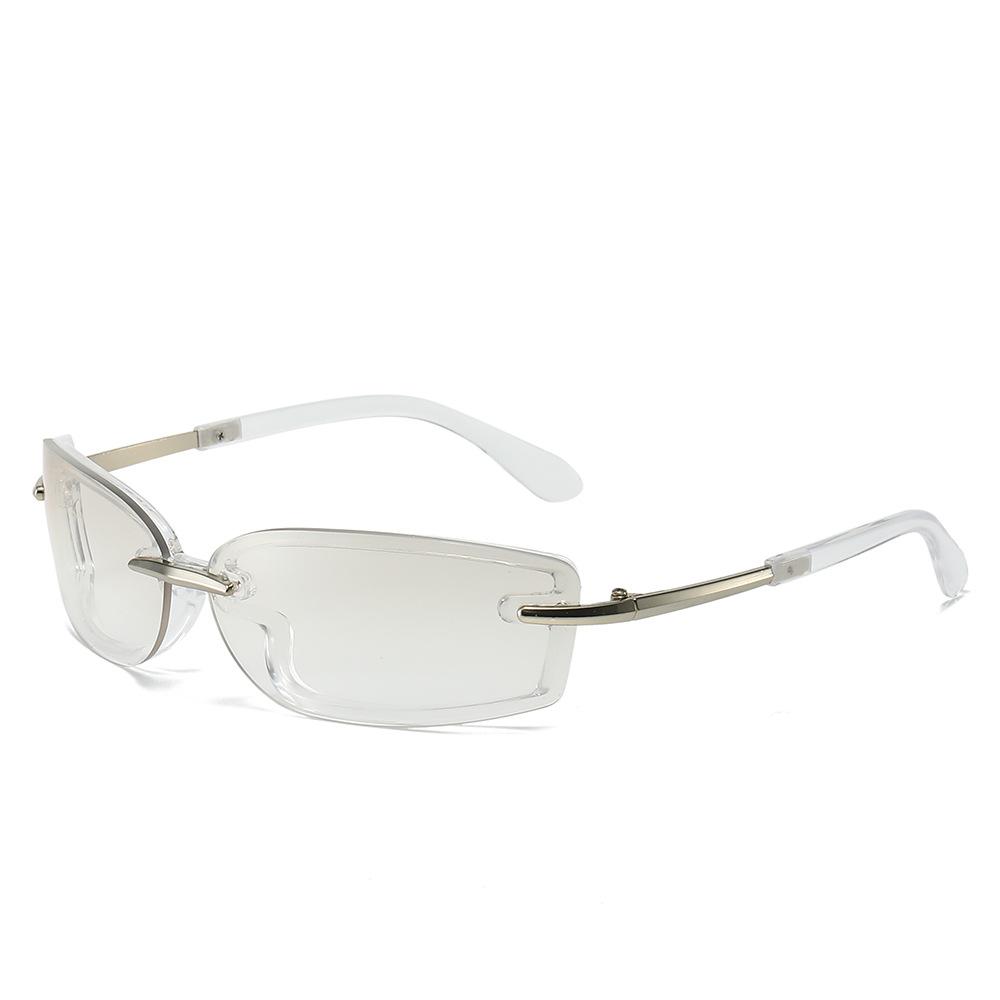 

New Fashion Korean Y2K Sunglasses for Women Men Square Frameless Sun UV Protection Outdoor Sports Outfits Glasses Decoration