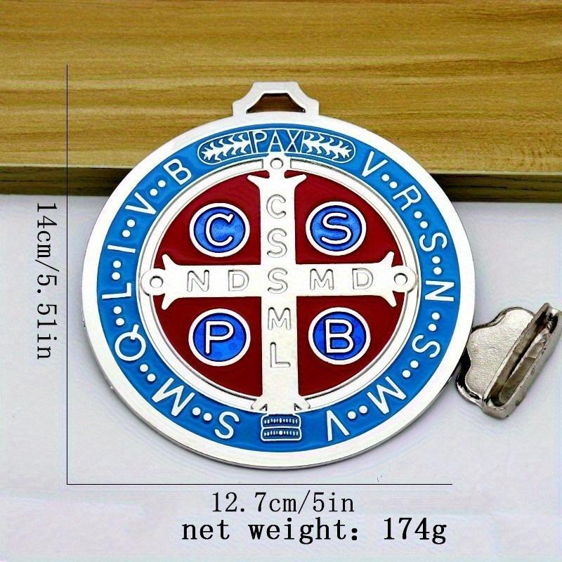 Catholic Christian Religious Home Car Vintage Colored Saint Benedict Cross Ornaments Pendants Jewelry Gift Wall Cross Decoration