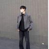 Men's High-End Short Baseball Jacket with Padded Shoulders - 2024 Spring/Autumn Collection