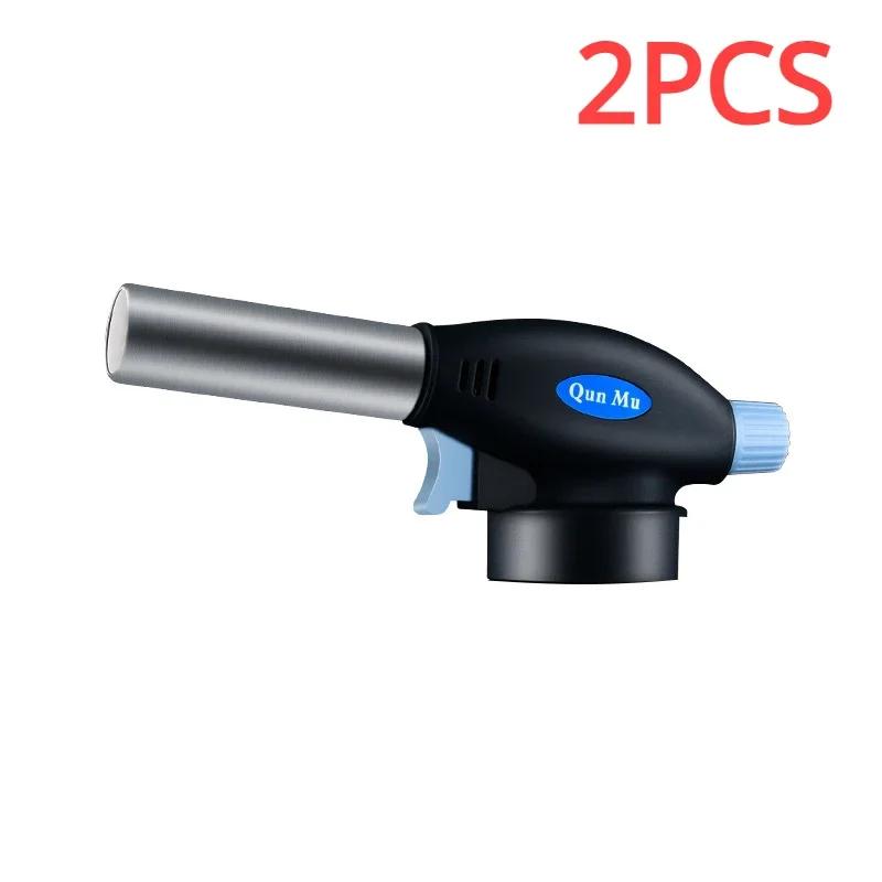 Pistol cu flacără casetă portabilă, multifuncțională, reglabilă, arzător de torță pentru grătar de uz casnic pentru camping, grătar, coacere, gătit, instrument de încălzire