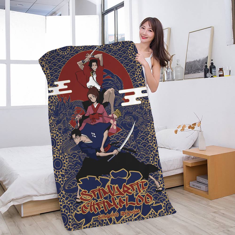 Adventure Samurai Champloo Big Microfiber Beach Towels Quick Dry Towel Sand Beach Towels Pool Towel For Travel Swim Pool Yoga