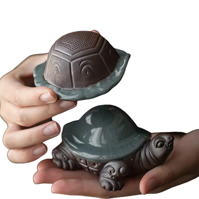 

Ceramic Turtle Tea Set Filter Cute Animal Statues Home Decoration Kung Fu Tea Set chinese