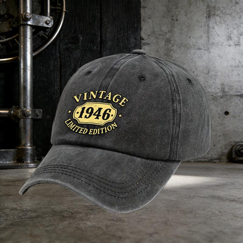 1 Vintage Washed Hat, A Must-Have Baseball Cap For Men'S Travel From The Vintage Limited Edition 1946, A Fashionable Daily Wear